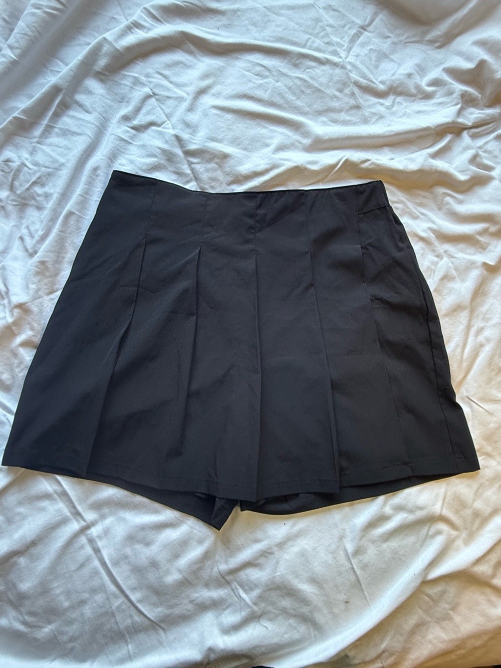 one 5 one Black Pleated Skort Shorts
